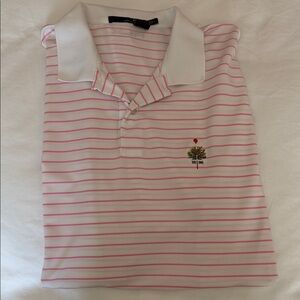 Ralph Lauren White Polo with Pink Stripes